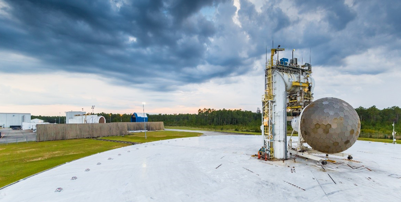 Aircraft engine noise testing at Stennis