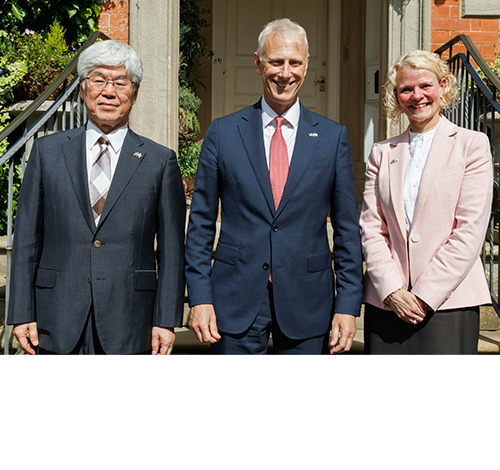 L-R: Masanori Koguchi, President JAEA, Chris Cholerton, Group President Rolls-Royce, Julianne Antrobus, CEO UKNNL. 