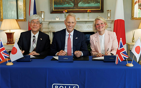 L-R: Masanori Koguchi, President JAEA, Chris Cholerton, Group President Rolls-Royce, Julianne Antrobus, CEO UKNNL